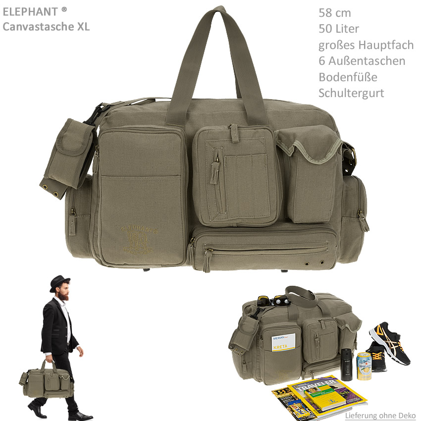 Elephant Sporttasche 47cm - Schultasche Mit Schuhfach Dunkelblau